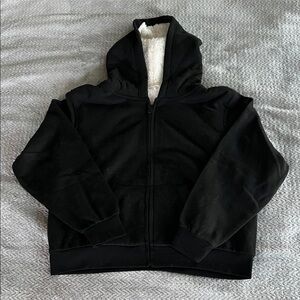 NWOT Bluenotes Black Sherpa Hoodie